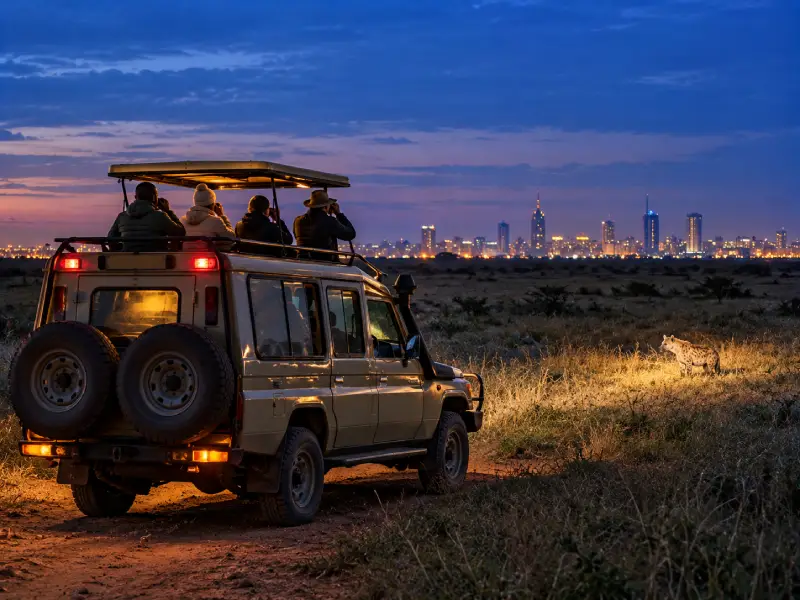 Nairobi National Park Night Game Drive Evening Tour Bamm Safaris
