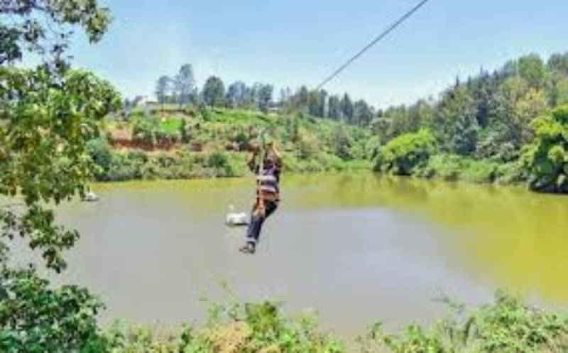 Ziplining at the Bamboo Dam Redhill with Bamm Safaris Adventures Kenya