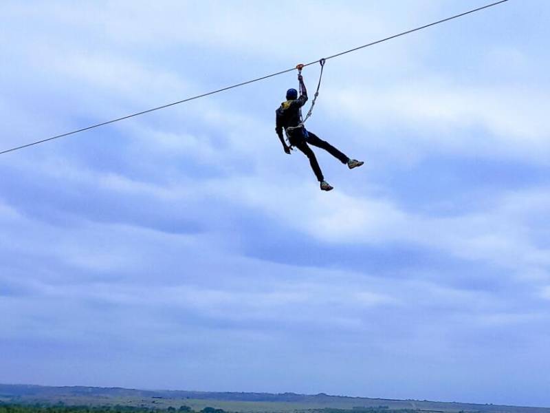 Ziplining at the Last Village Lodge with Bamm Safaris Adventures Kenya