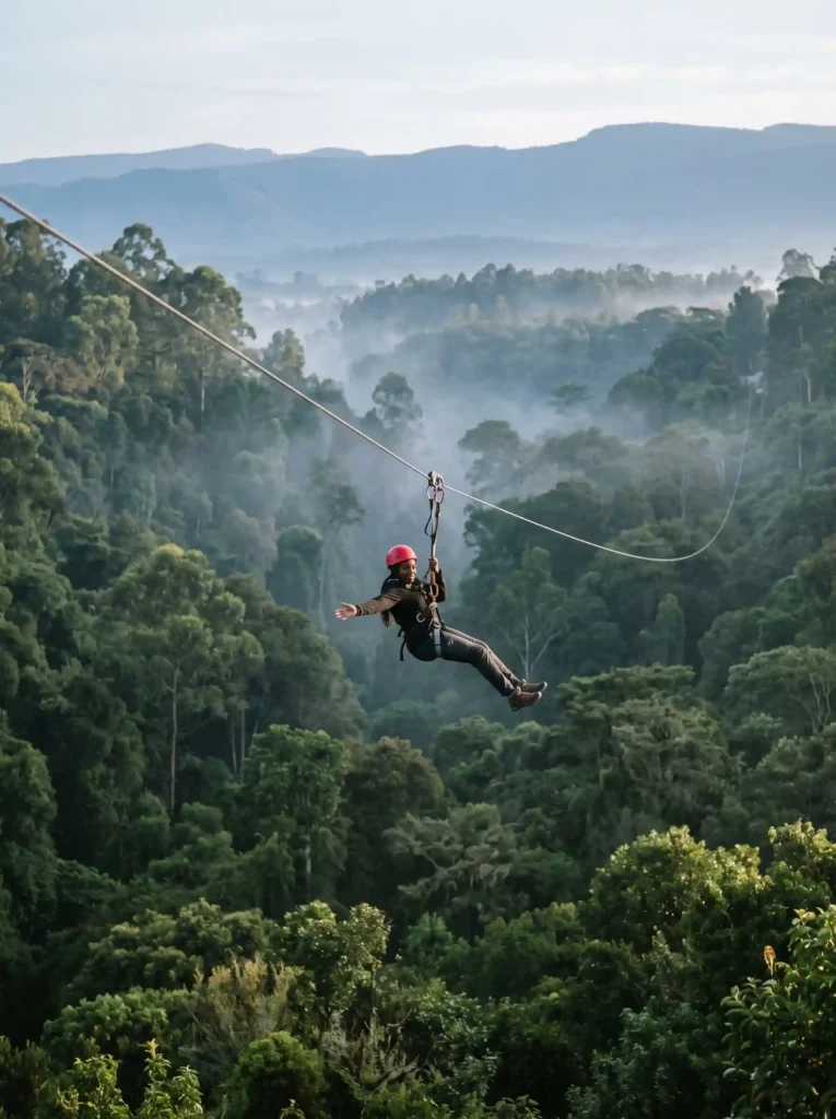 Zip Lining Activity KKereita Forest Bamm Safaris